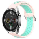 For Xiaomi Watch Color 22mm Clasp Two Color Sport Watch Band (Mint Green + Light Pink) - 1