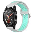 For Huawei Watch GT 46mm / 42mm 22mm Clasp Two Color Sport Watch Band (Grey) - 1