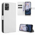 For Motorola Moto E22 / E22i Diamond Texture Leather Phone Case(White) - 1