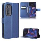 For Motorola Edge 2022 Diamond Texture Leather Phone Case(Blue) - 1
