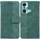 For Infinix Hot 12 Pro Geometric Embossed Flip Leather Phone Case(Green) - 1