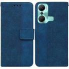 For Infinix Hot 12 Pro Geometric Embossed Flip Leather Phone Case(Blue) - 1