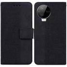 For Infinix Note 12 Pro 4G Geometric Embossed Flip Leather Phone Case(Black) - 1