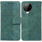 For Infinix Note 12 Pro 4G Geometric Embossed Flip Leather Phone Case(Green) - 1