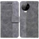 For Infinix Note 12 Pro 4G Geometric Embossed Flip Leather Phone Case(Grey) - 1