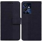 For Infinix Note 12 Pro 5G Geometric Embossed Flip Leather Phone Case(Black) - 1