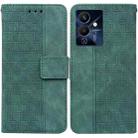 For Infinix Note 12 Pro 5G Geometric Embossed Flip Leather Phone Case(Green) - 1