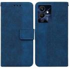 For Infinix Note 12 Pro 5G Geometric Embossed Flip Leather Phone Case(Blue) - 1