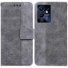 For Infinix Note 12 Pro 5G Geometric Embossed Flip Leather Phone Case(Grey) - 1