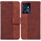 For Infinix Note 12 Pro 5G Geometric Embossed Flip Leather Phone Case(Brown) - 1