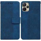 For Realme 9i 5G Geometric Embossed Flip Leather Phone Case(Blue) - 1