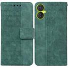 For Tecno Camon 19 Neo Geometric Embossed Flip Leather Phone Case(Green) - 1