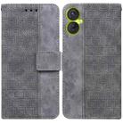 For Tecno Camon 19 Neo Geometric Embossed Flip Leather Phone Case(Grey) - 1