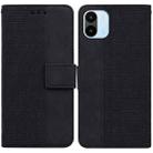 For Xiaomi Redmi A1 Geometric Embossed Flip Leather Phone Case(Black) - 1