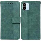 For Xiaomi Redmi A1 Geometric Embossed Flip Leather Phone Case(Green) - 1