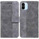 For Xiaomi Redmi A1 Geometric Embossed Flip Leather Phone Case(Grey) - 1