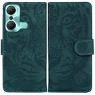 For Infinix Hot 12 Pro Tiger Embossing Pattern Horizontal Flip Leather Phone Case(Green) - 1