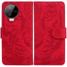 For Infinix Note 12 Pro 4G Tiger Embossing Pattern Horizontal Flip Leather Phone Case(Red) - 1
