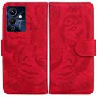 For Infinix Note 12 Pro 5G Tiger Embossing Pattern Horizontal Flip Leather Phone Case(Red) - 1