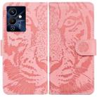 For Infinix Note 12 Pro 5G Tiger Embossing Pattern Horizontal Flip Leather Phone Case(Pink) - 1