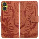 For Tecno Camon 19 Neo Tiger Embossing Pattern Horizontal Flip Leather Phone Case(Brown) - 1