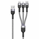 DUZZONA A3 3 in 1 USB to Type-C / 8 Pin / Micro USB Fast Charging Cable,Cable Length: 1.3m - 1