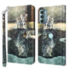 For Motorola Moto G Stylus 5G 2022 3D Painting Pattern TPU + PU Phone Case(Cat Tiger) - 1