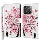 For OnePlus 10T 3D Painting Pattern TPU + PU Phone Case(Cat Under The Tree) - 1