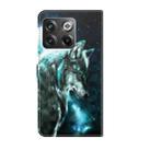 For OnePlus 10T 3D Painting Pattern TPU + PU Phone Case(Wolf) - 3