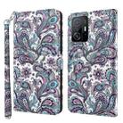 For Xiaomi 11T Pro 3D Painting Pattern TPU + PU Phone Case(Swirl Pattern) - 1