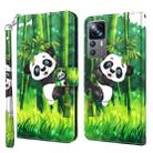 For Xiaomi 12T Pro/12T/Redmi K50 Ultra 3D Painting Pattern TPU + PU Phone Case(Panda Climbing Bamboo) - 1