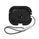 For AirPods Pro 2 Litchi Texture PU Leather Earphone Protective Case with Lanyard(Black) - 1