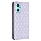 For OPPO A76 4G / A36 4G / K10 4G / Realme 9i Diamond Lattice Magnetic Leather Flip Phone Case(Purple) - 3