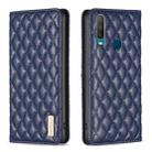 For vivo Y11 / Y15 / Y12 / Y17 Diamond Lattice Magnetic Leather Flip Phone Case(Blue) - 1