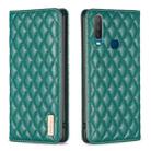 For vivo Y11 / Y15 / Y12 / Y17 Diamond Lattice Magnetic Leather Flip Phone Case(Green) - 1