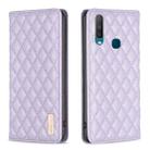 For vivo Y11 / Y15 / Y12 / Y17 Diamond Lattice Magnetic Leather Flip Phone Case(Purple) - 1