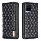 For vivo Y21s / Y21 / Y33s Diamond Lattice Magnetic Leather Flip Phone Case(Black) - 1