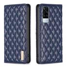 For vivo Y51 2020 / Y51a / Y51s Diamond Lattice Magnetic Leather Flip Phone Case(Blue) - 1