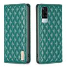 For vivo Y51 2020 / Y51a / Y51s Diamond Lattice Magnetic Leather Flip Phone Case(Green) - 1