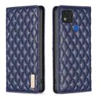 For Xiaomi Redmi 9C / 10A / Poco C31 Diamond Lattice Magnetic Leather Flip Phone Case(Blue) - 1