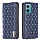 For Xiaomi Redmi 10 5G / Note 11E Diamond Lattice Magnetic Leather Flip Phone Case(Blue) - 1