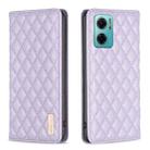 For Xiaomi Redmi 10 5G / Note 11E Diamond Lattice Magnetic Leather Flip Phone Case(Purple) - 1