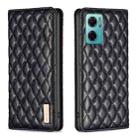 For Xiaomi Redmi 10 5G / Note 11E Diamond Lattice Magnetic Leather Flip Phone Case(Black) - 1