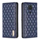 For Xiaomi Redmi Note 9 / 10X 4G Diamond Lattice Magnetic Leather Flip Phone Case(Blue) - 1