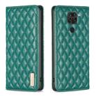 For Xiaomi Redmi Note 9 / 10X 4G Diamond Lattice Magnetic Leather Flip Phone Case(Green) - 1