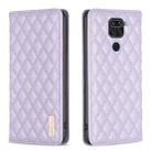 For Xiaomi Redmi Note 9 / 10X 4G Diamond Lattice Magnetic Leather Flip Phone Case(Purple) - 1