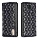 For Xiaomi Redmi Note 9 / 10X 4G Diamond Lattice Magnetic Leather Flip Phone Case(Black) - 1