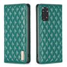 For Xiaomi Redmi Note 11 / 11S Diamond Lattice Magnetic Leather Flip Phone Case(Green) - 1