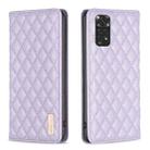 For Xiaomi Redmi Note 11 / 11S Diamond Lattice Magnetic Leather Flip Phone Case(Purple) - 1