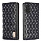 For Xiaomi Redmi Note 11 / 11S Diamond Lattice Magnetic Leather Flip Phone Case(Black) - 1